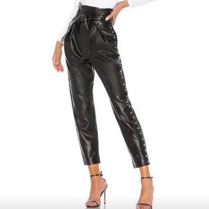 Camila Coelho Cady Black Leather pants - size small- BNWT